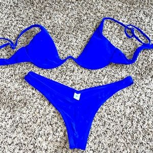 Royal blue underwire Zaful bikini